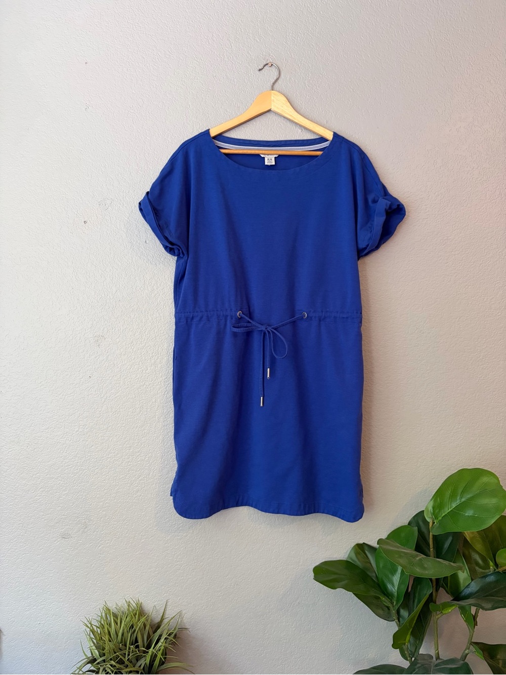 Tommy Bahama Royal Blue Drawstring Dress Size Medium Swim Coverup Dress